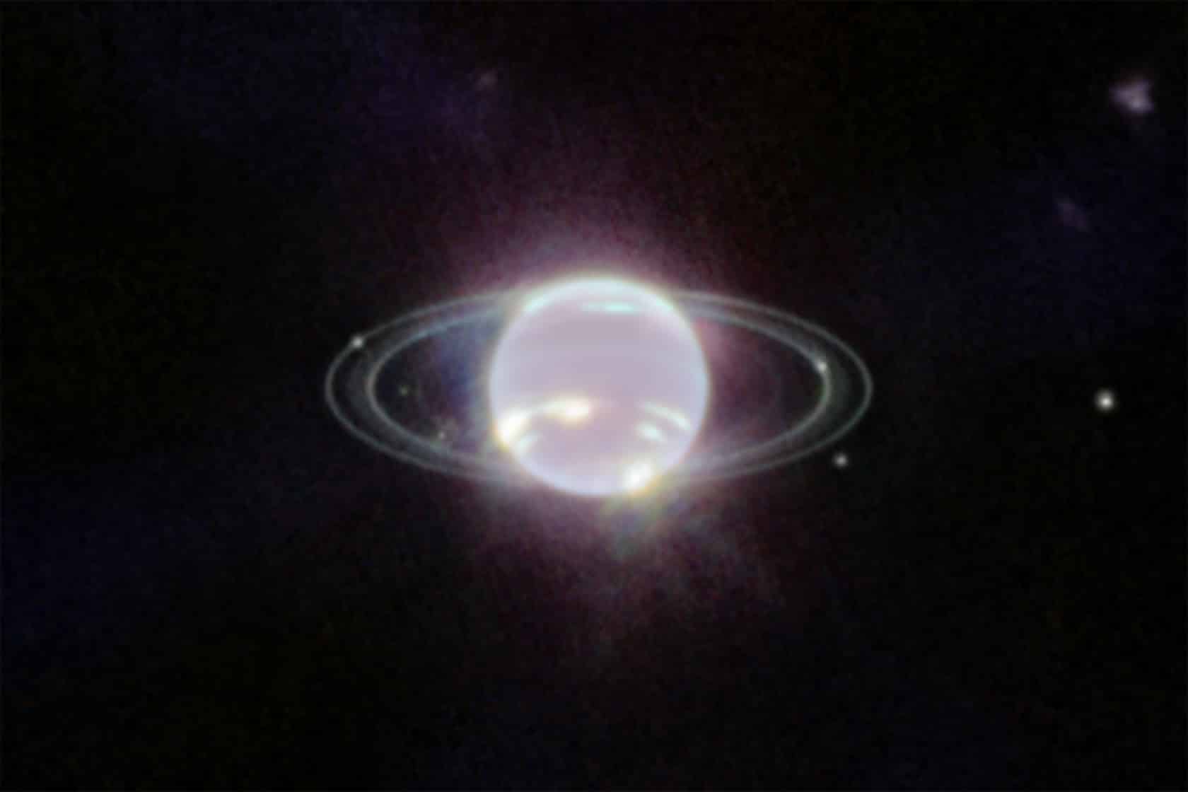 Neptune avec ses anneaux prise par NirCam du JWST