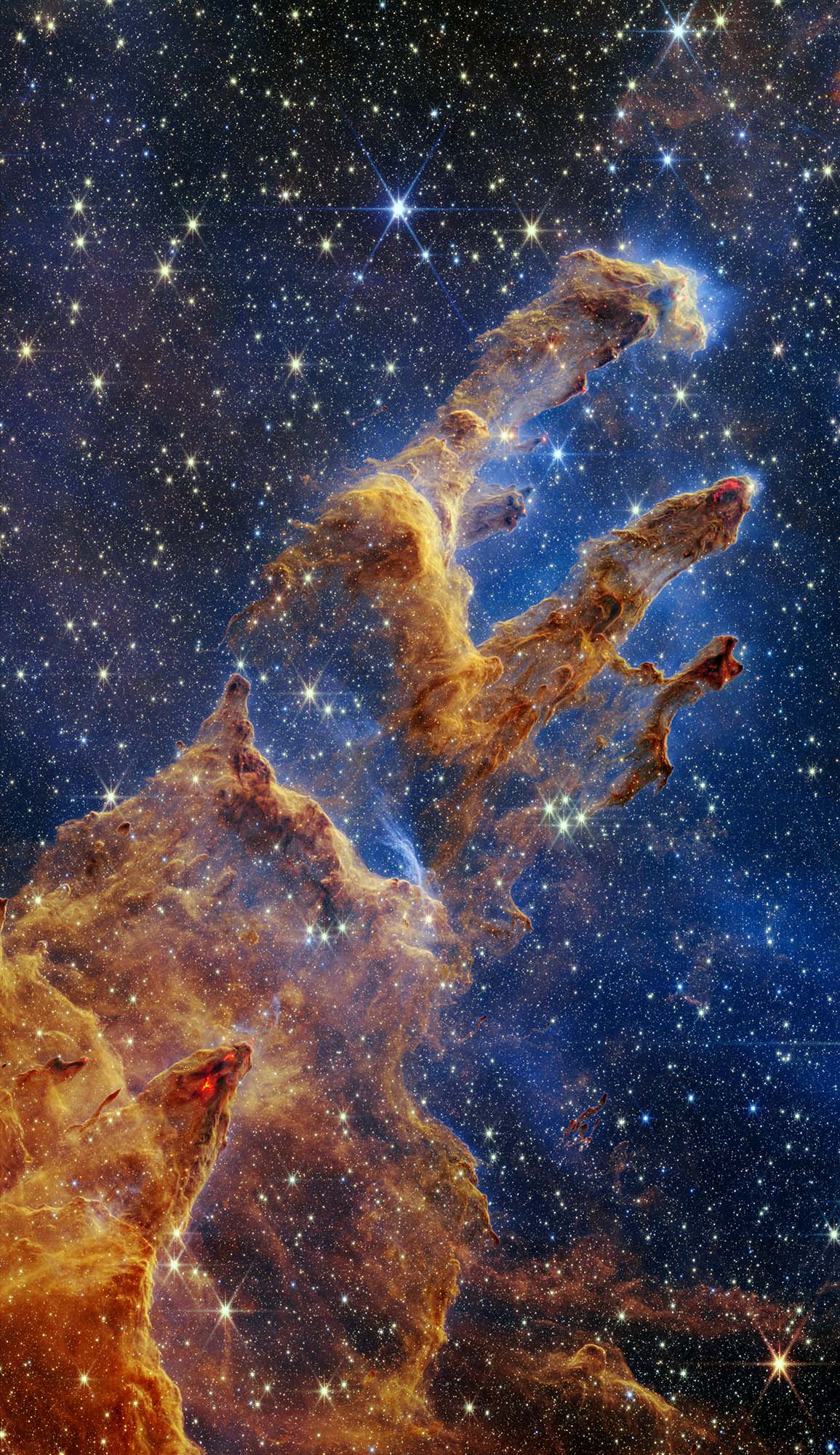 Piliers de la création pris par NirCam du JWST