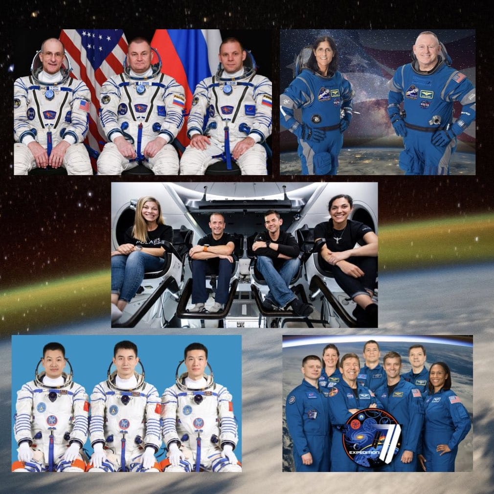 19 astronautes sur orbite, un nouveau record