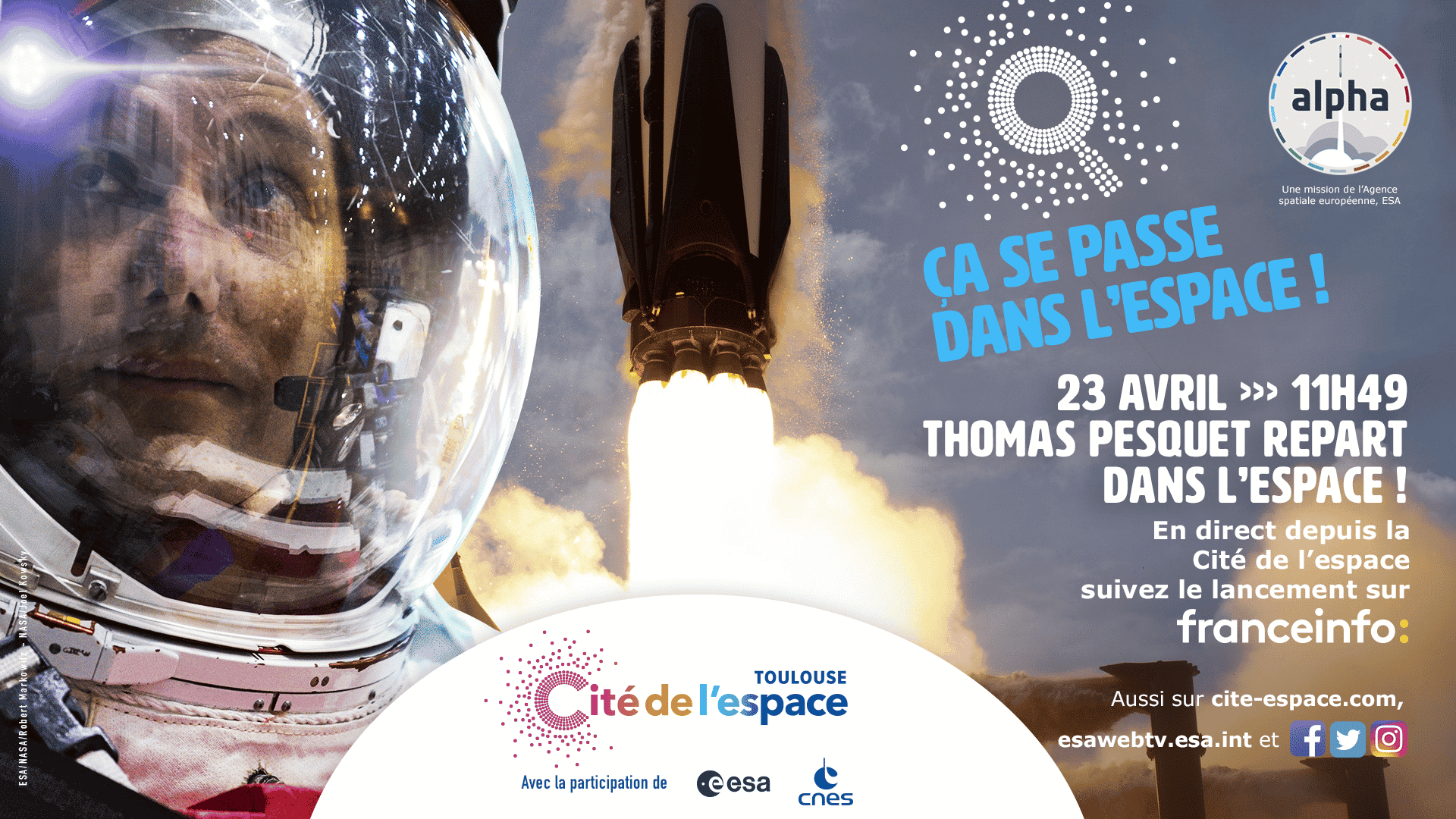 Départ Thomas Pesquet 23 avril 2021