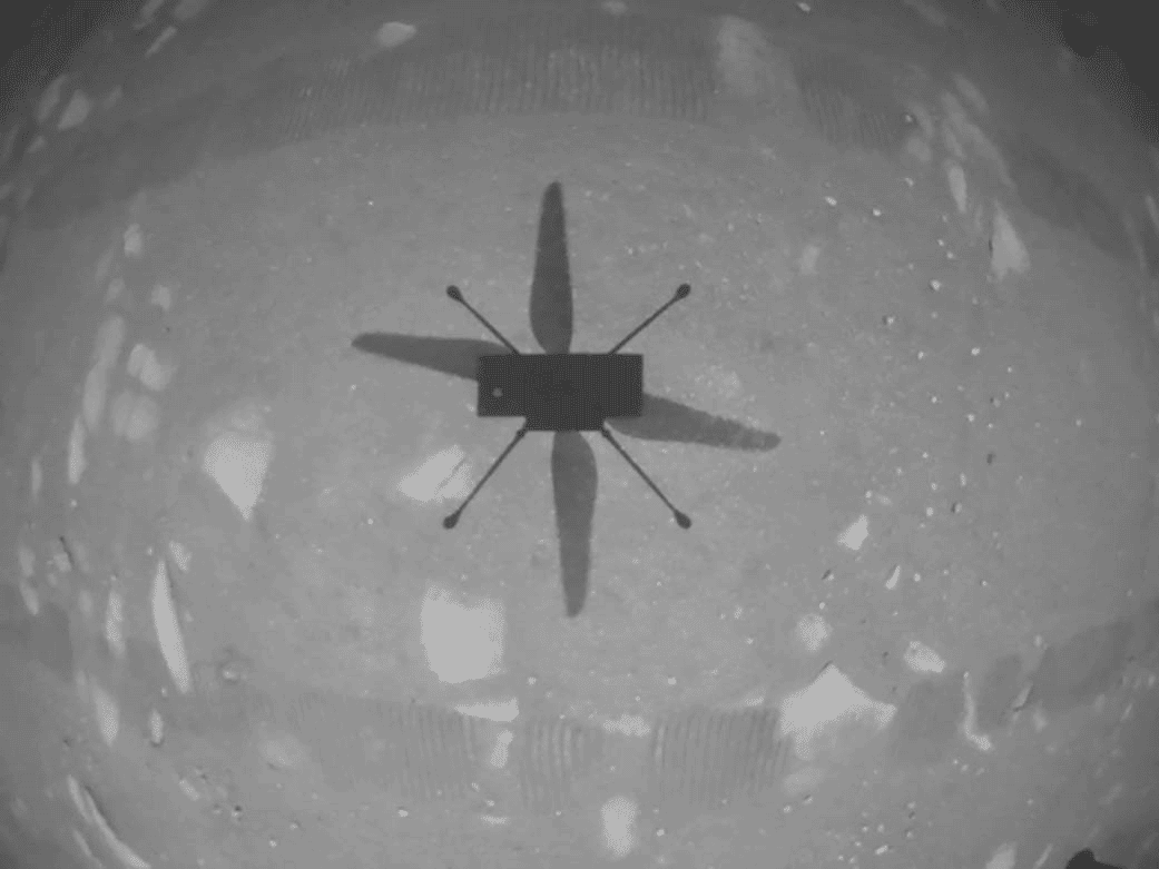 Ingenuity réussit le premier survol de Mars