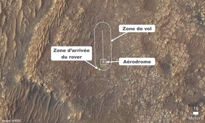 La zone d’envol retenue pour Ingenuity