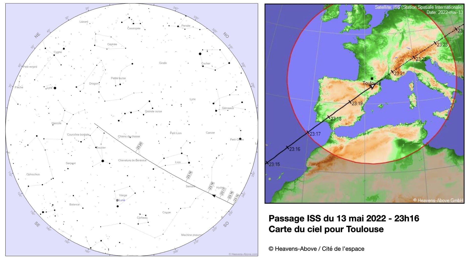 Ciel de mai : éclipse de Lune et passages ISS