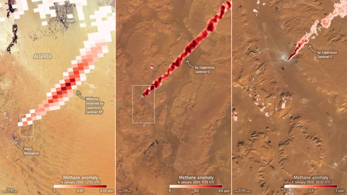 Effet de serre : Les satellites Sentinel cartographient les gros émetteurs de méthane