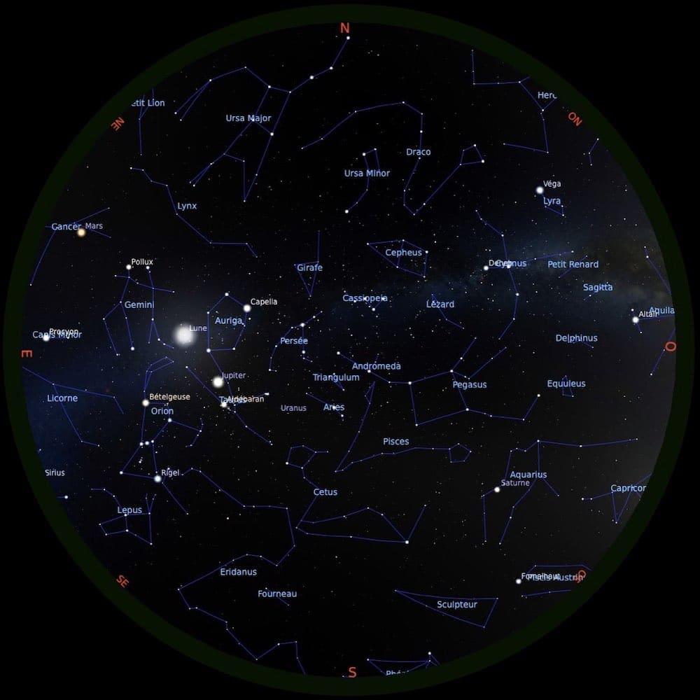 Le ciel de décembre 2024