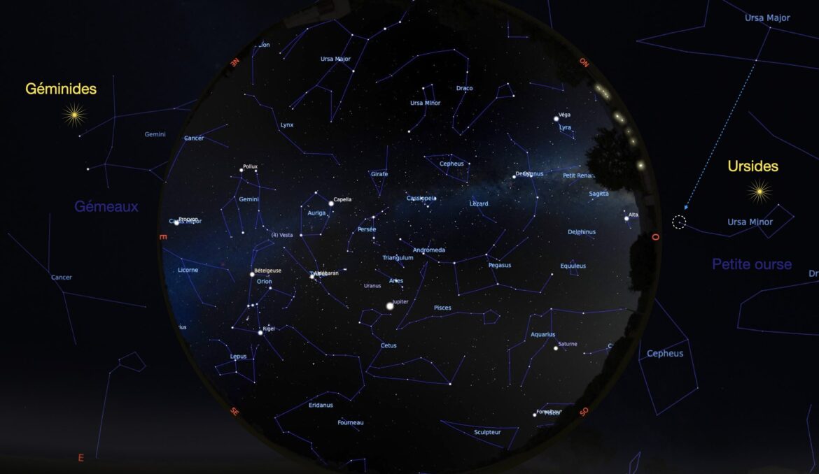 Le ciel de décembre 2023