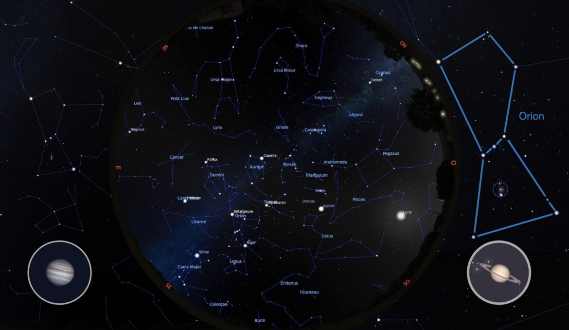 Le ciel de janvier 2024