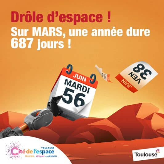 DROLE DESPACE CALENDRIER MARS
