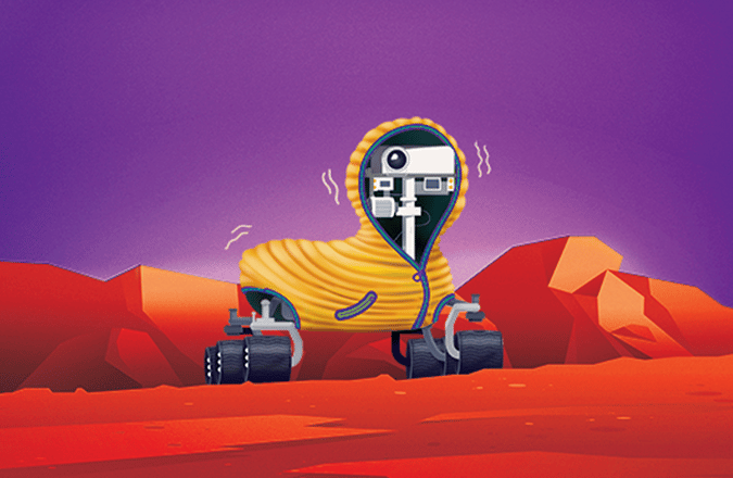 Sur Mars, la température moyenne est de -63° !