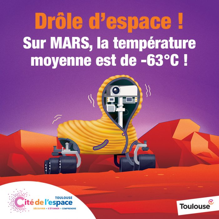 DROLE DESPACE MARS TEMPERATURE