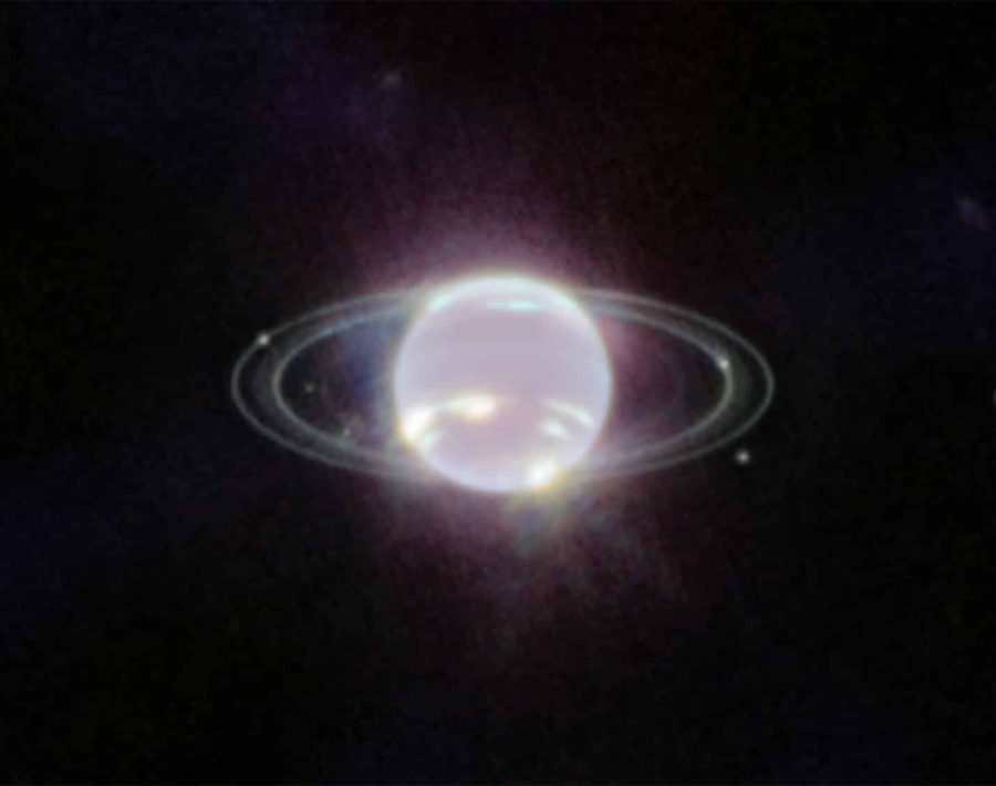 Neptune avec ses anneaux prise par NirCam du JWST