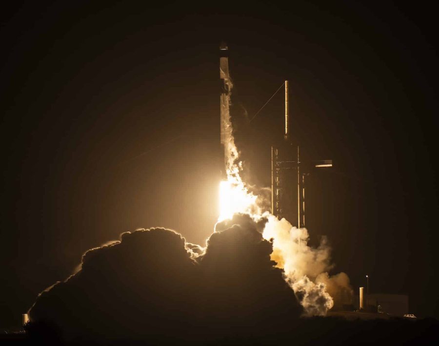The SpaceX Falcon 9 rocket carrying the Dragon spacecraft lifts off from Launch Complex 39A at NASA’s Kennedy Space Center in Florida on Tuesday, Nov. 4, on the company’s 31st commercial resupply services mission for the agency to the International Space Station. Liftoff was at 9:29 p.m. EST. Dragon will deliver several new experiments, including the Coronal Diagnostic Experiment, to examine solar wind and how it forms. Dragon also delivers Antarctic moss to observe the combined effects of cosmic radiation and microgravity on plants. Other investigations aboard include a device to test cold welding of metals in microgravity, and an investigation that studies how space impacts different materials.