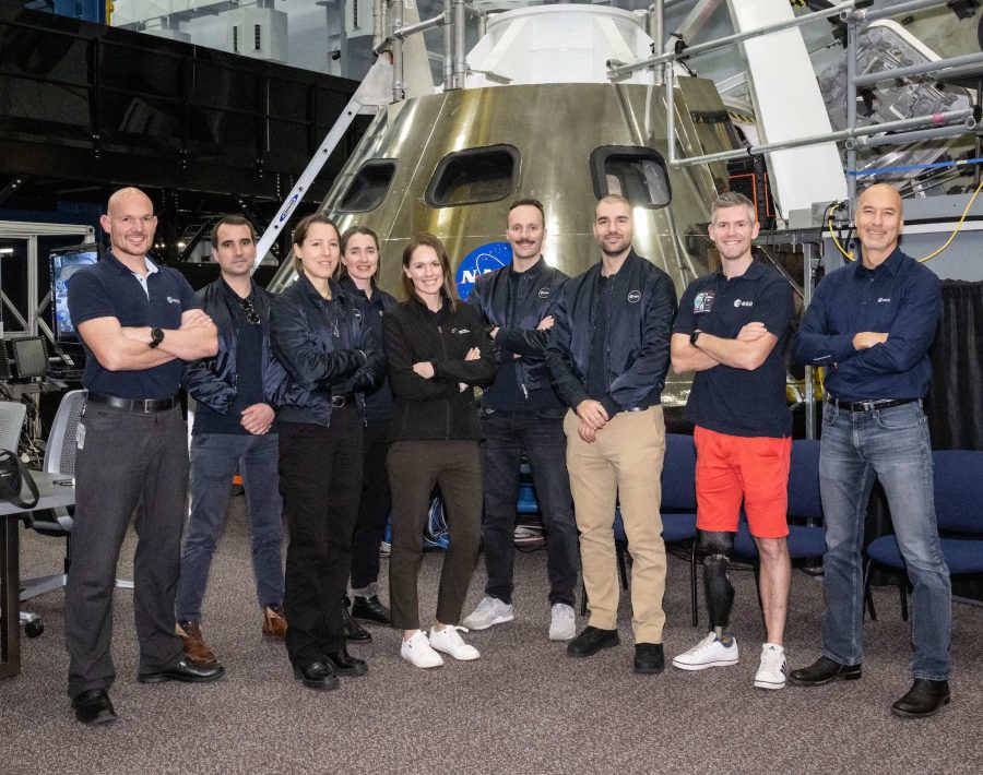 Photo Date: 12/11/2023
Location: Bldg. 9N - SVMF
Subject: ESA Astronaut Candidates touring Johnson Space Center's Space Vehicle Mockup Facility
Photographer: Helen Arase Vargas


ESA Astronaut Candidates:

Sophie Adenot, Pablo Alvarez, Katherine Bennel-Pegg, Rosemary Coogan, Raphael Liegeois, John McFall, Marco Sieber

Tour Guides: ESA astronauts Alexander Gerst and Luca Parmitano
