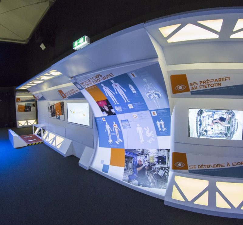 Vue de l'exposition itinérante "Astronautes l'expo"