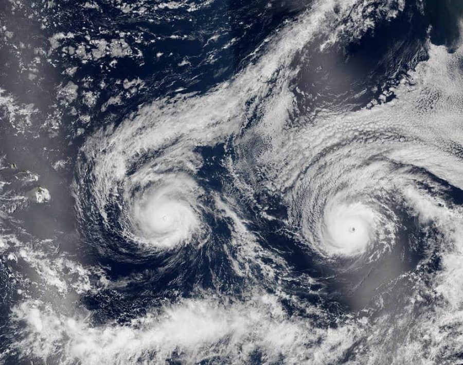 Hurricanes Madeline from sky
