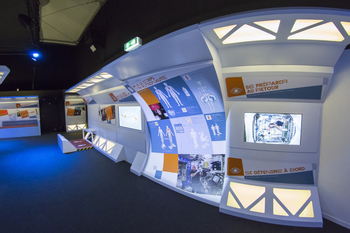 Vue de l'exposition itinérante "Astronautes l'expo"