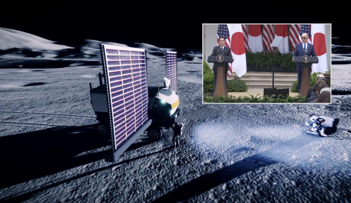 Japanese Astronauts on the Moon