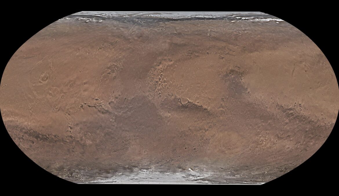 Une carte globale de Mars par Tianwen-1