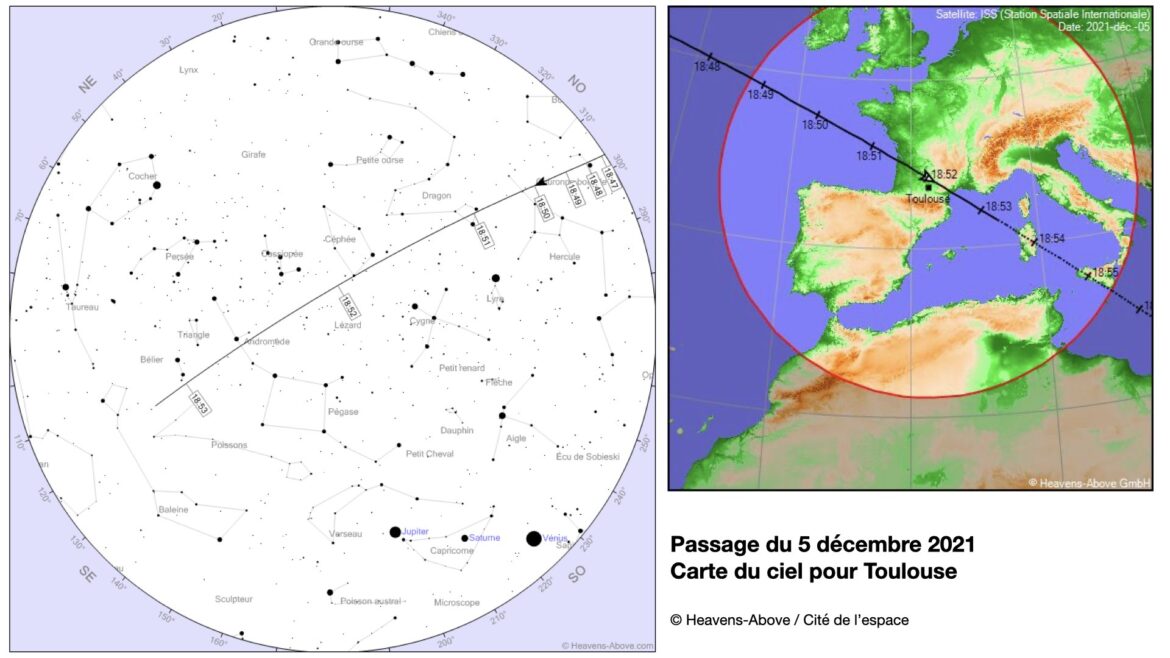 De beaux passages de l’ISS début décembre