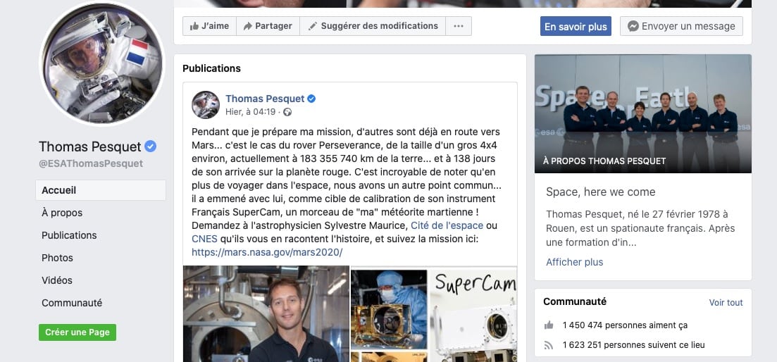La pierre de Mars qui retourne chez elle