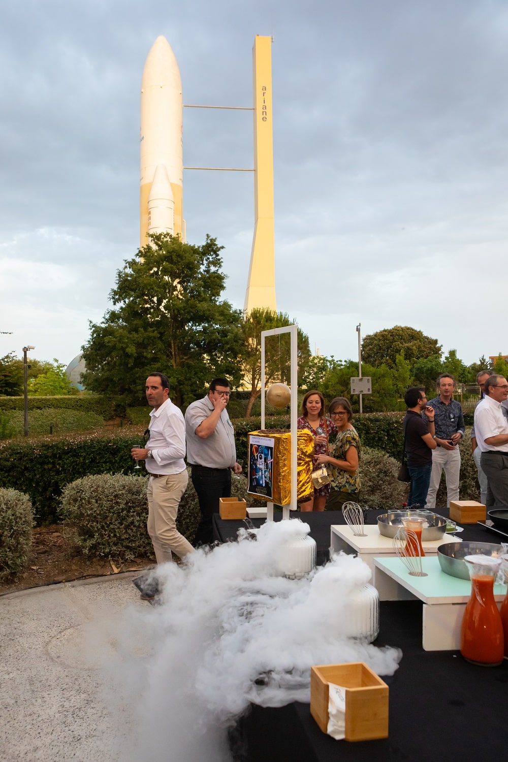 Soirée d'entreprise au 149 café avec vue sur ariane 5
