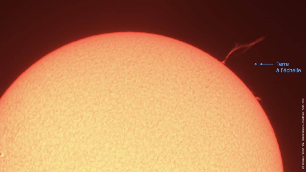 Une éruption solaire saisie à la Cité