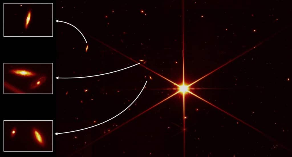 Webb : une étoile et des galaxies